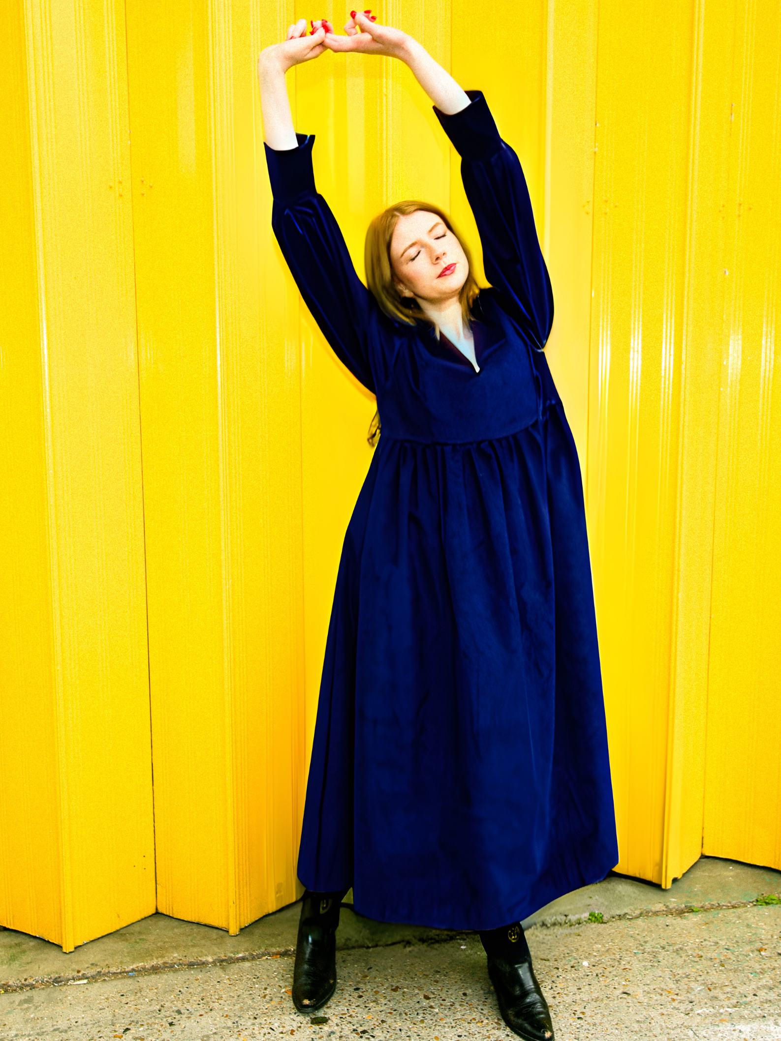 MICHELLE MAXI DRESS <br> Corduroy Midnight Navy