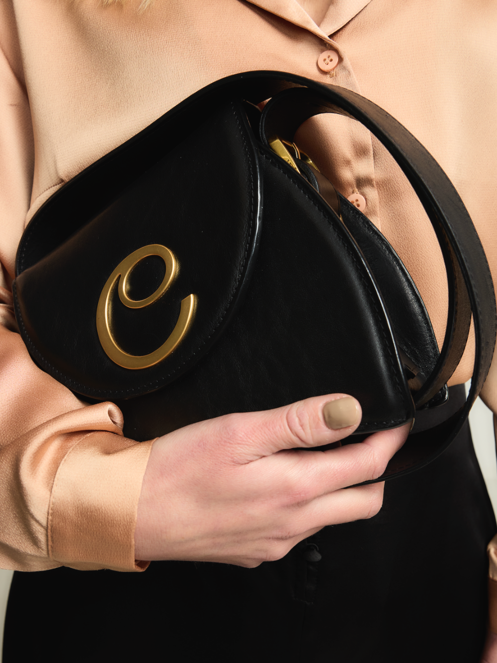 ELEKTRA SMALL CROSSBODY <br> Leather - Black