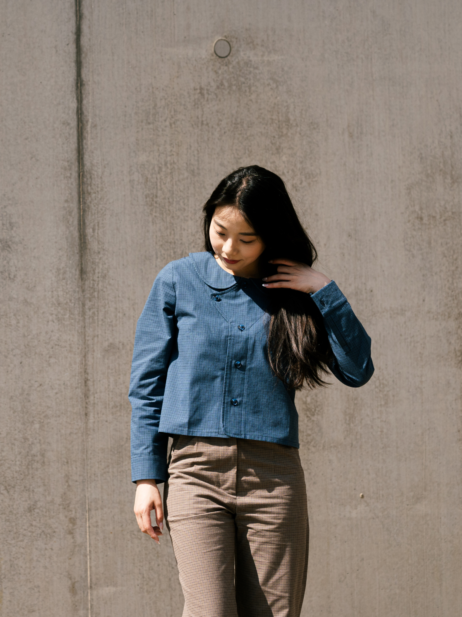 Lightweight Shacket Jacket Cotton Blue Check – Sonje | No More Nobody