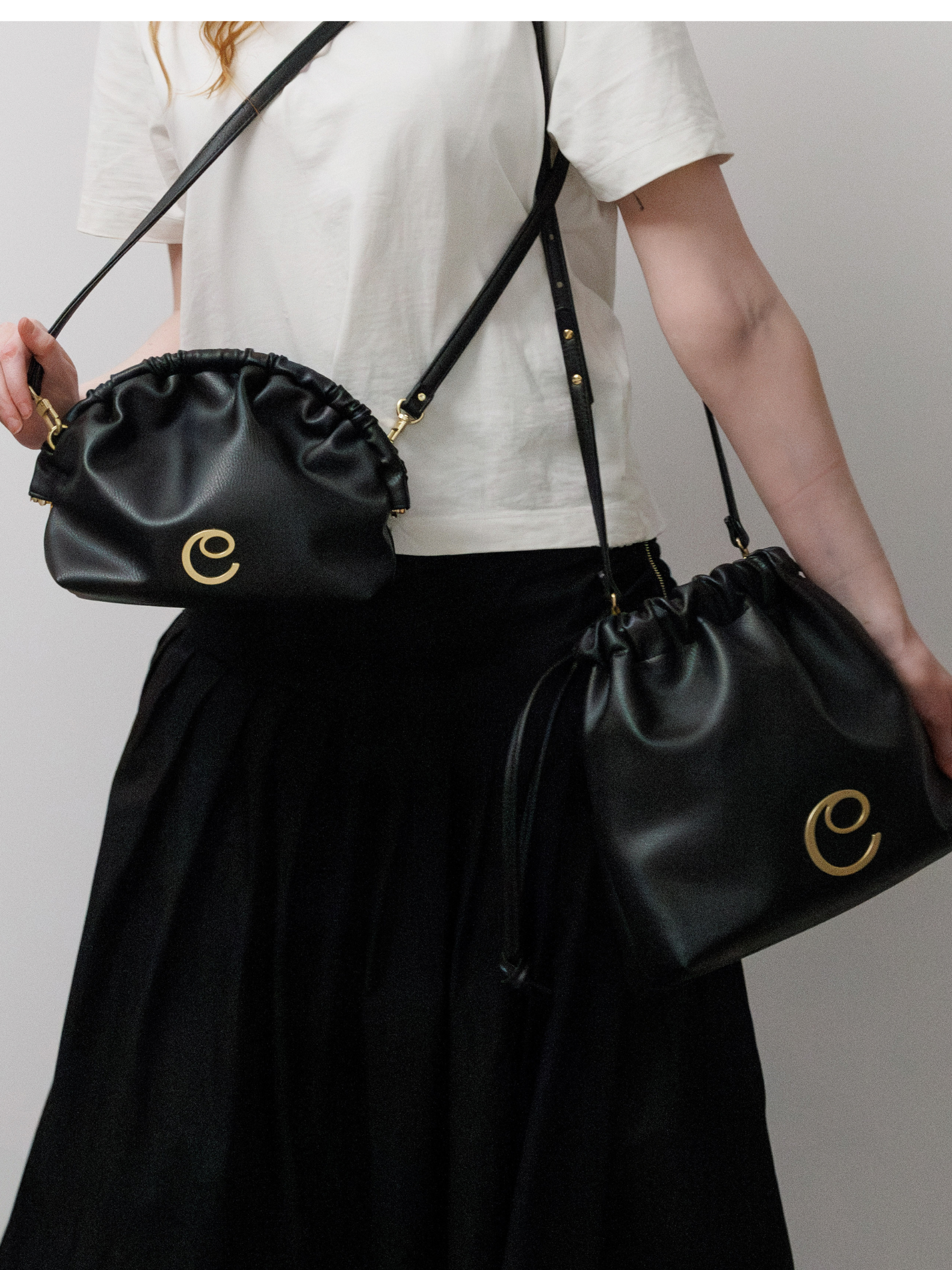 NORMA LARGE CLUTCH <br> Grape Leather - Black