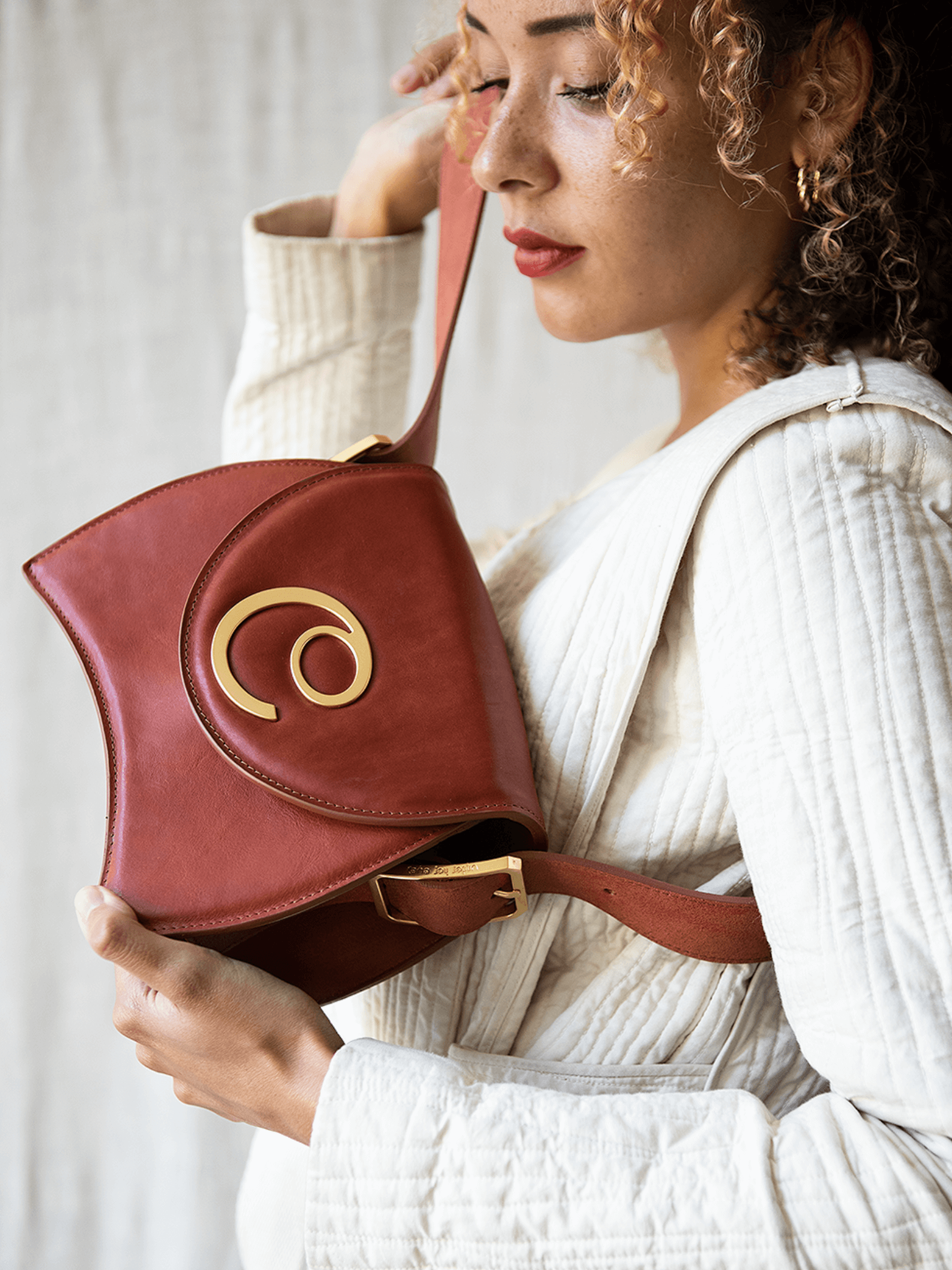 ELEKTRA SMALL CROSSBODY <br> Leather - Tan