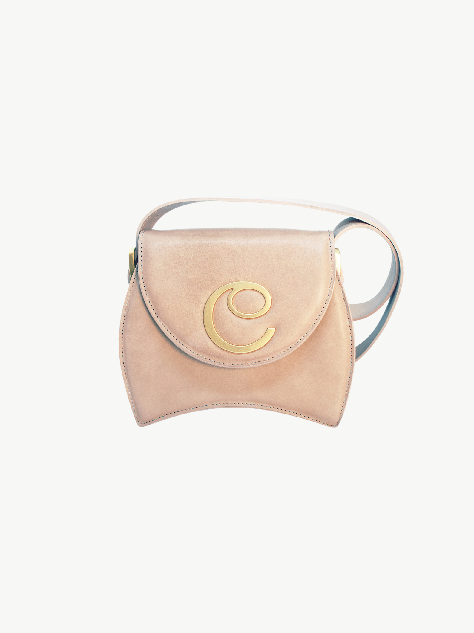ELEKTRA SMALL CROSSBODY <br> Leather - Nude