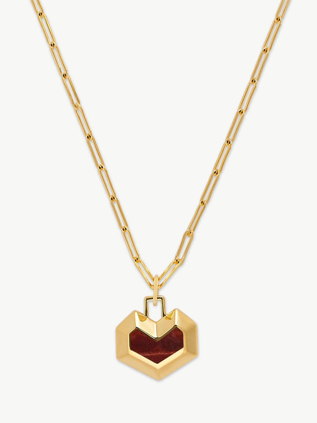 DARYL NECKLACE <br> 18k Gold Plated - Tiger eye