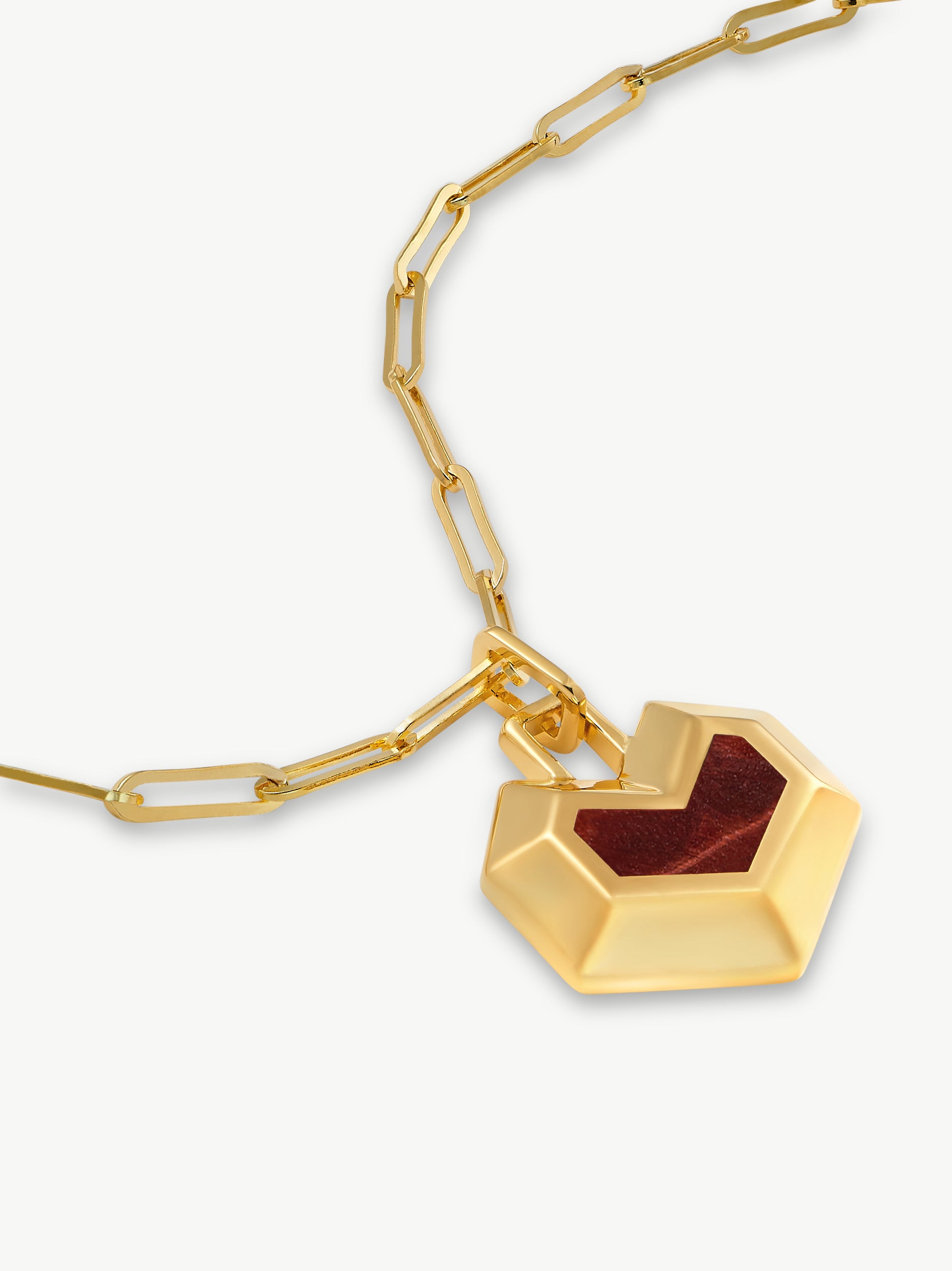 DARYL NECKLACE <br> 18k Gold Plated - Tiger eye