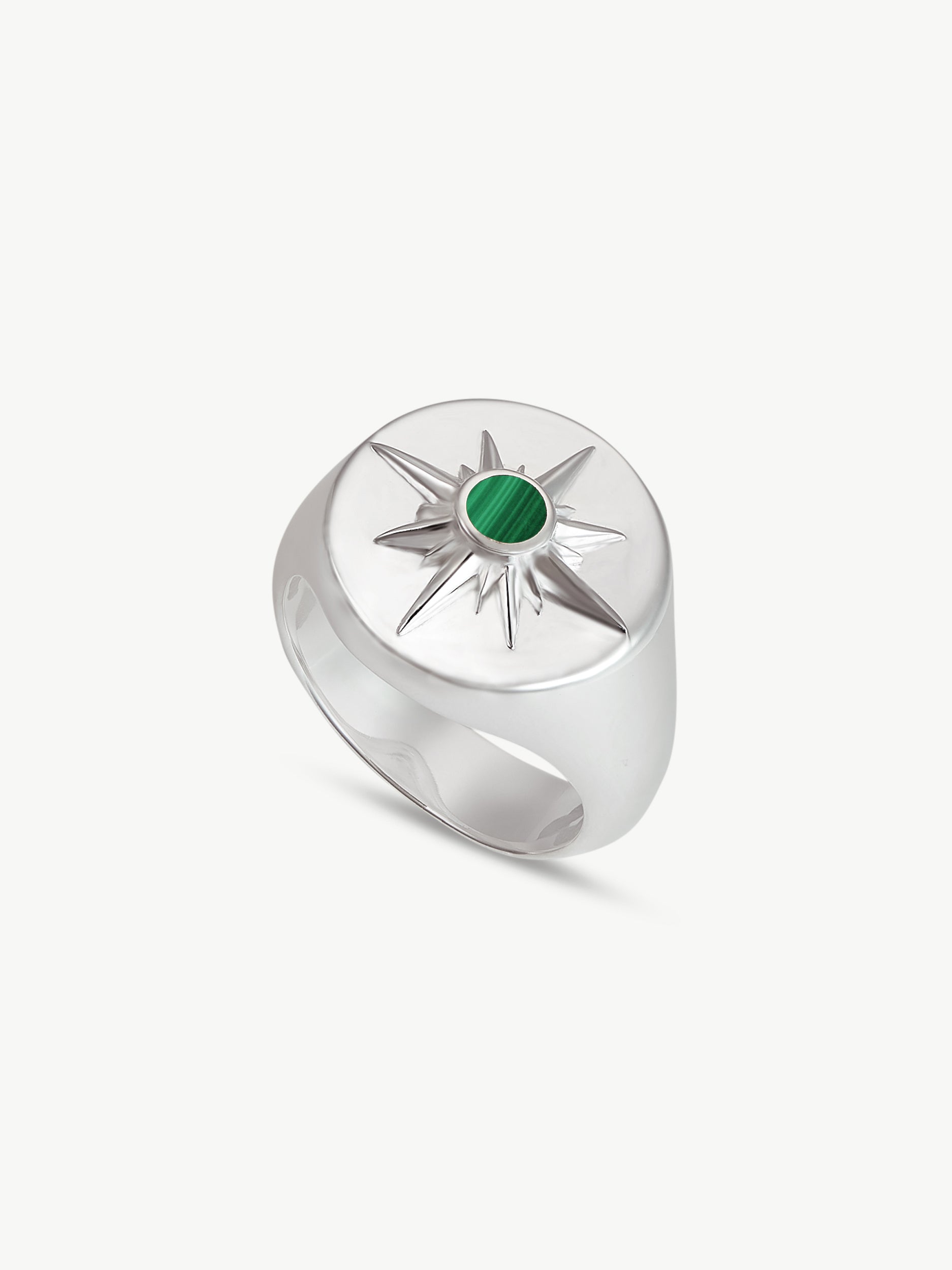 ASTRID RING <br> Sterling Silver - Malachite