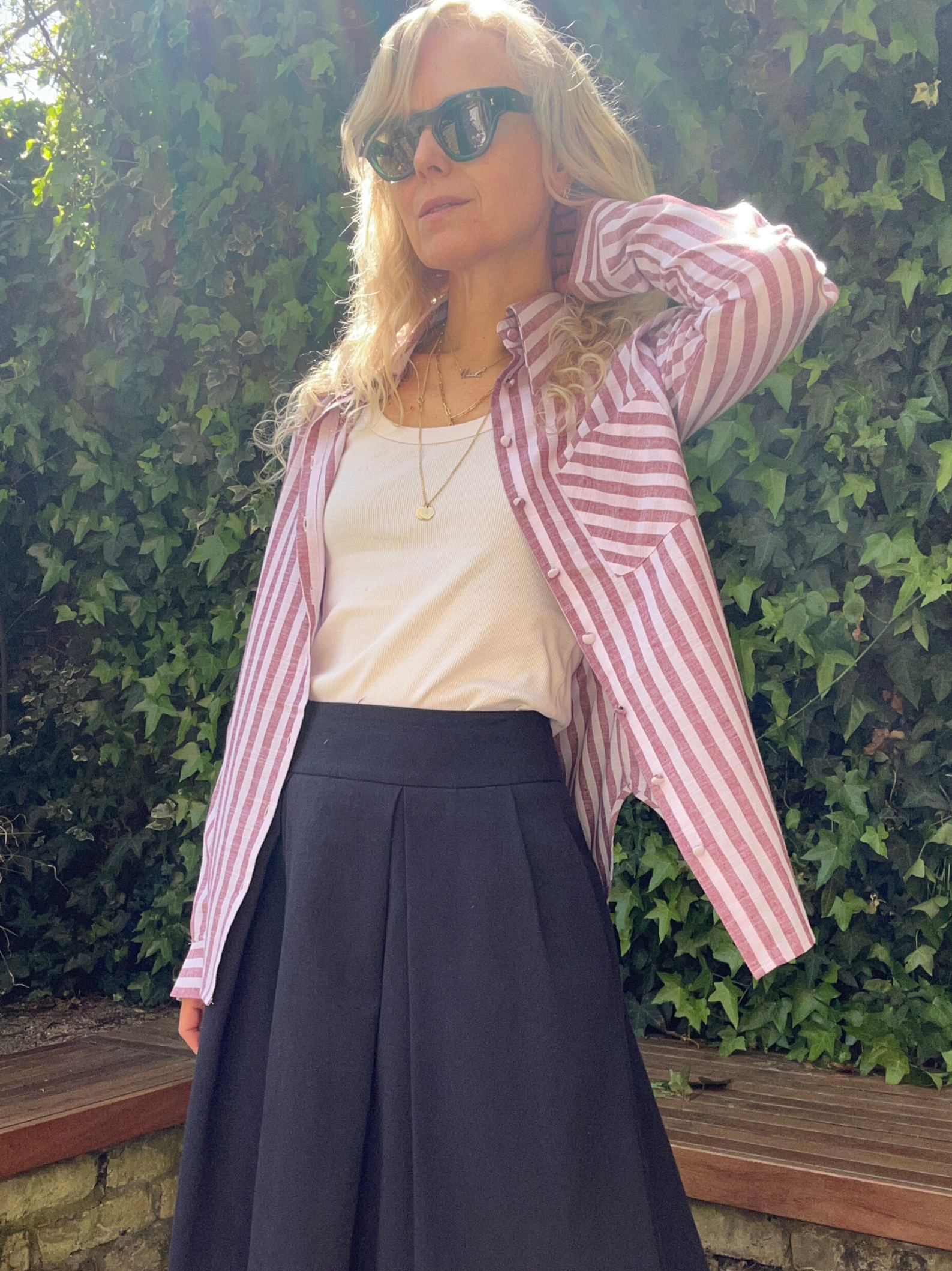 Statement collar Shirt in Linen – René | No More Nobody