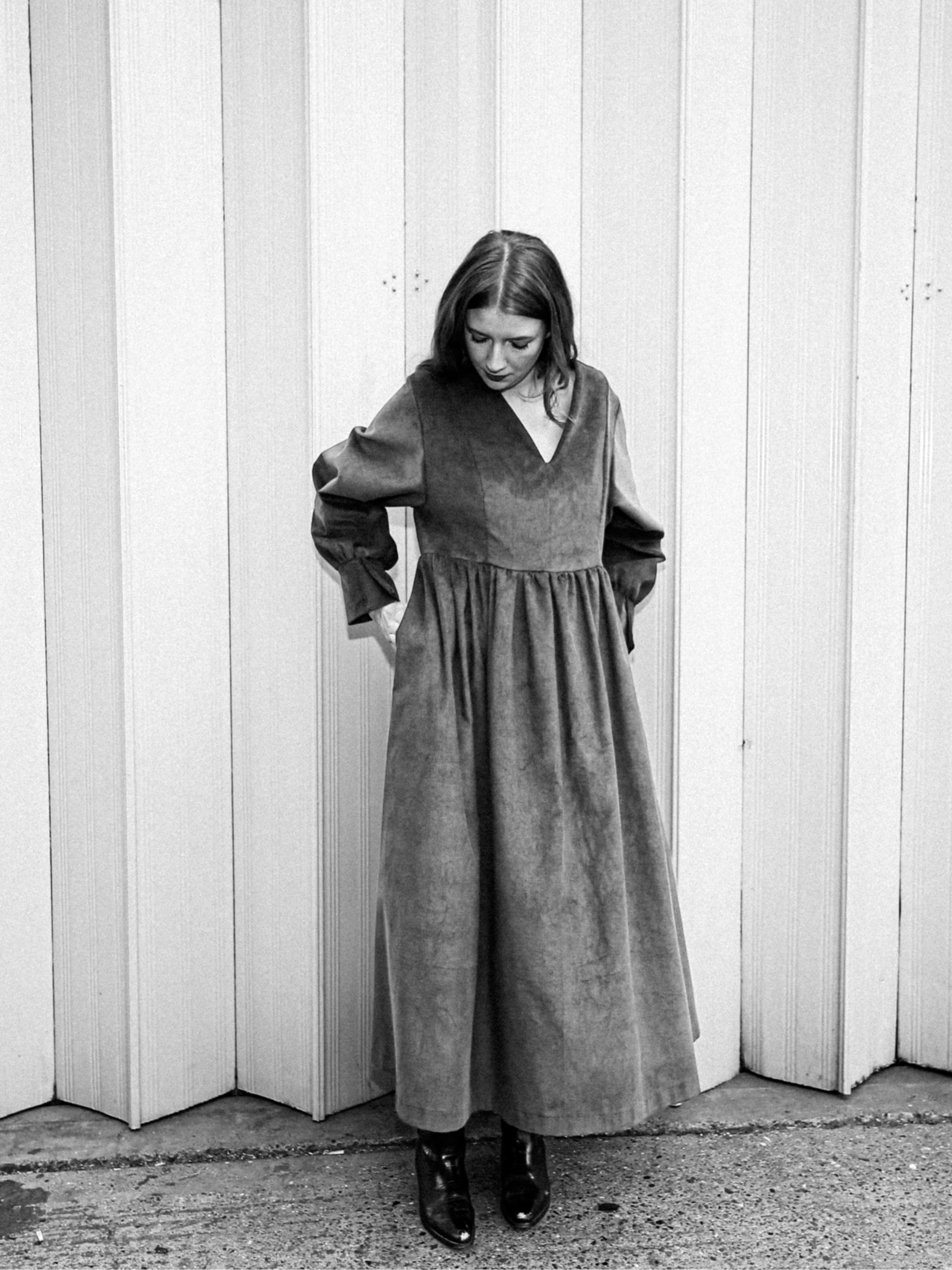 MICHELLE MAXI DRESS <br> Corduroy Midnight Navy