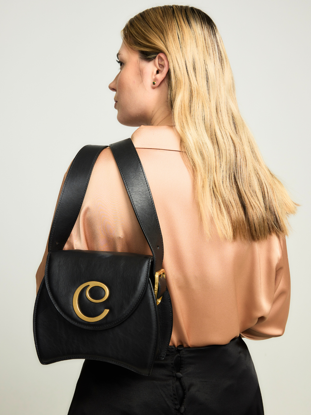 ELEKTRA SMALL CROSSBODY <br> Leather - Black