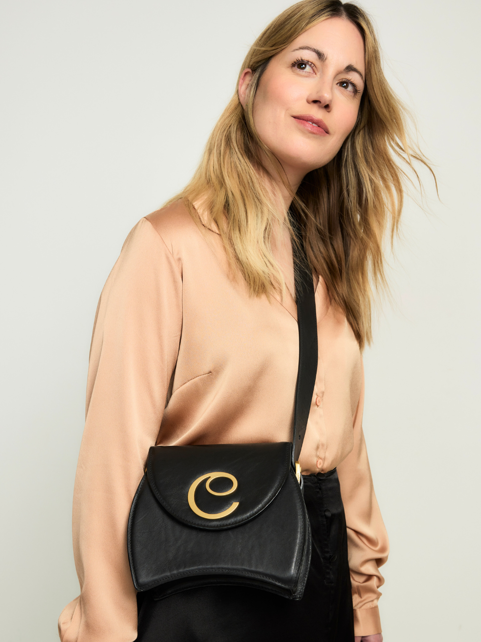 ELEKTRA SMALL CROSSBODY <br> Leather - Black