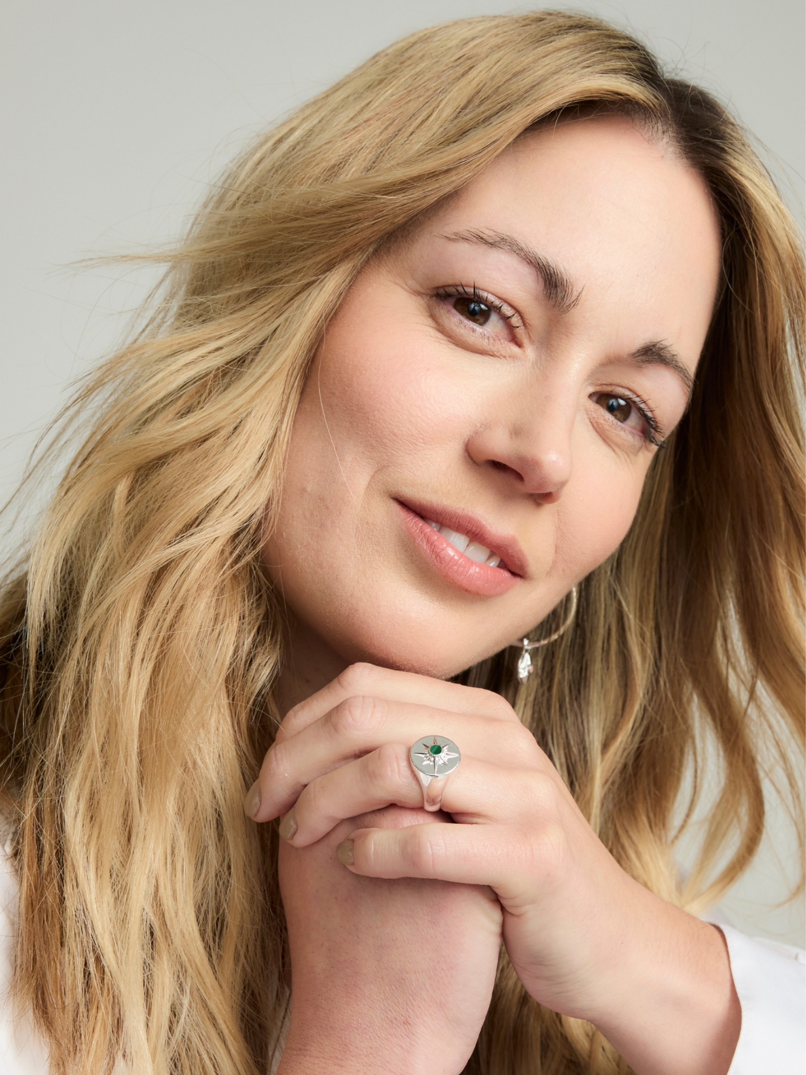 ASTRID RING <br> Sterling Silver - Malachite