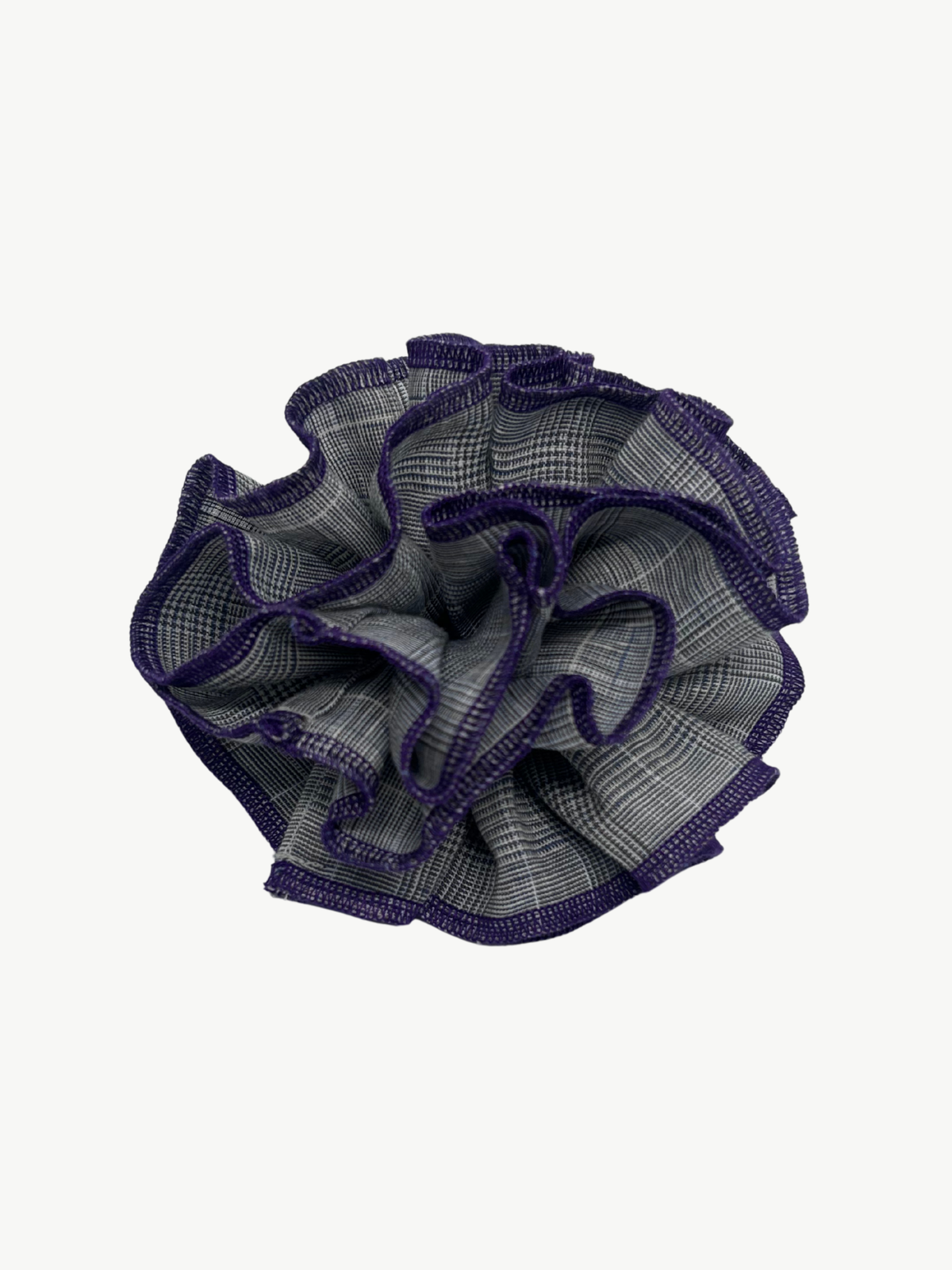 Organic Linen check scrunchie Azaria