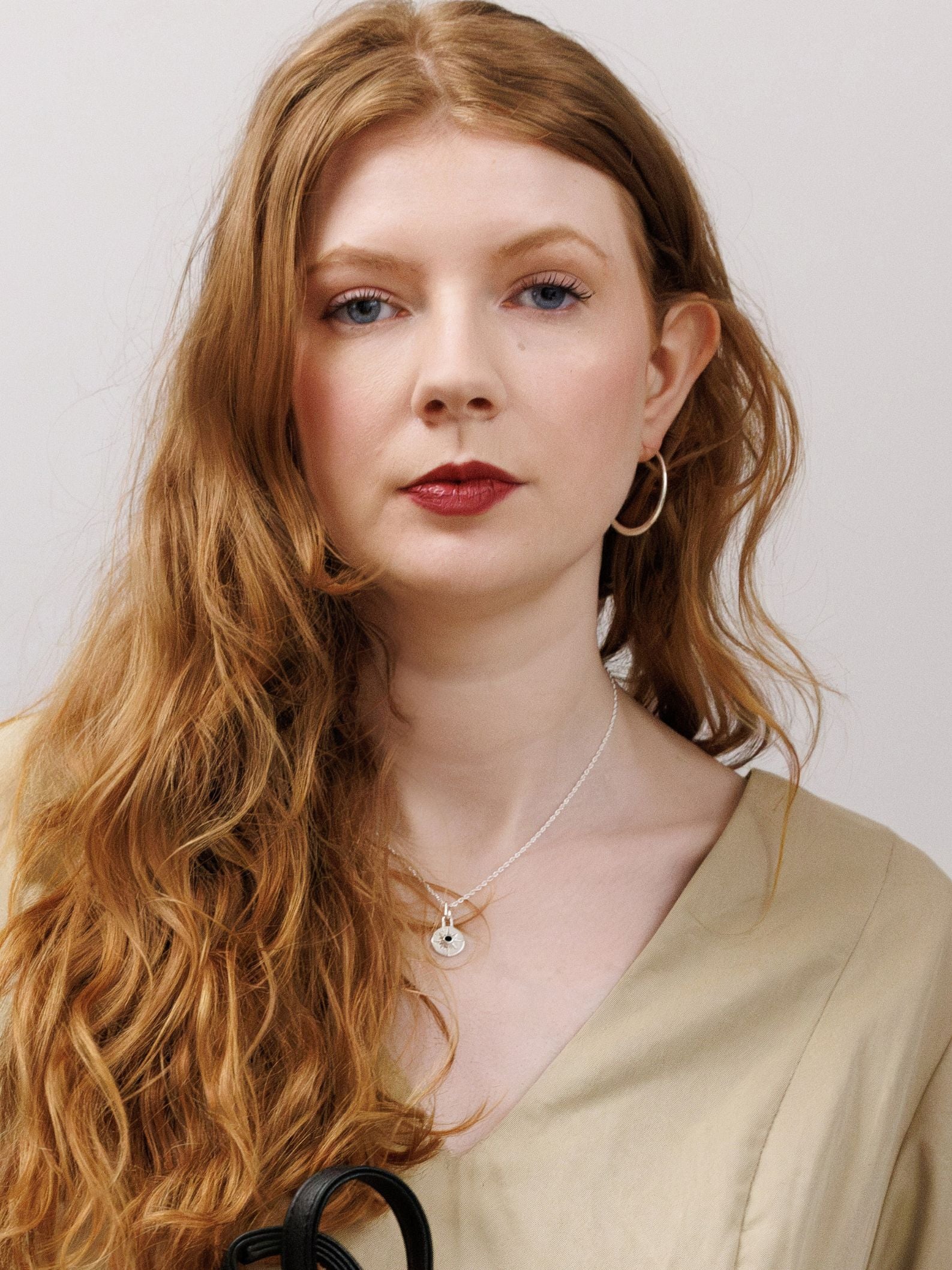 ASTRID MINI NECKLACE 16" CHAIN <br> Sterling Silver - Onyx