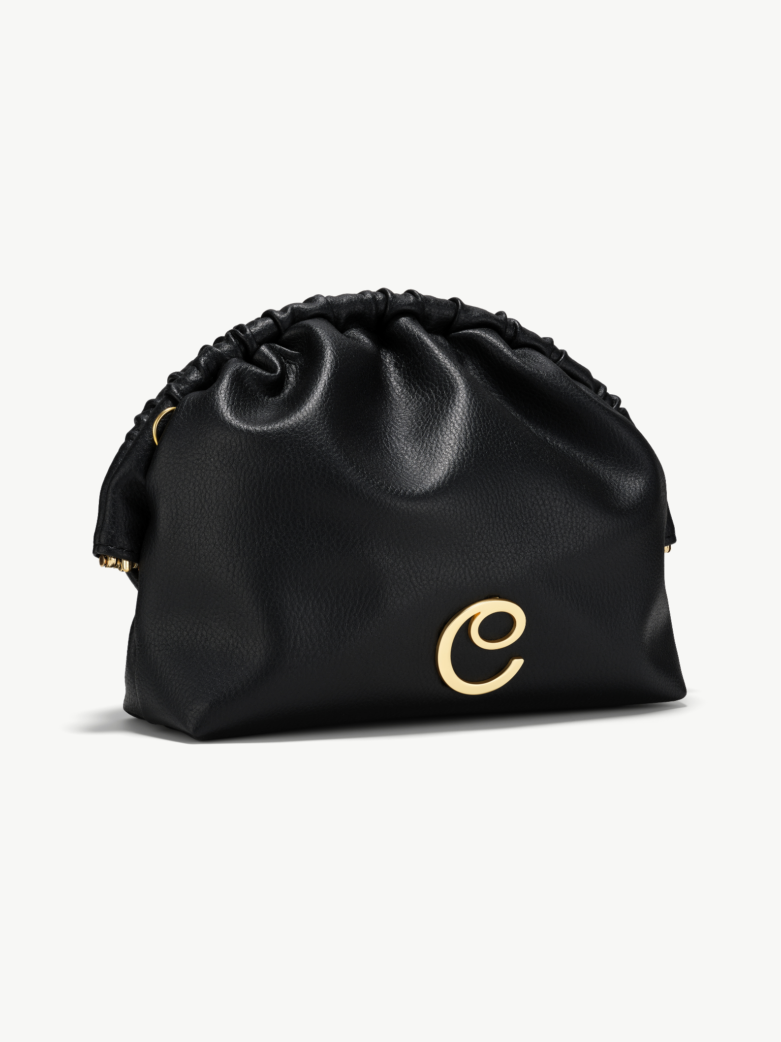 NORMA LARGE CLUTCH <br> Grape Leather - Black