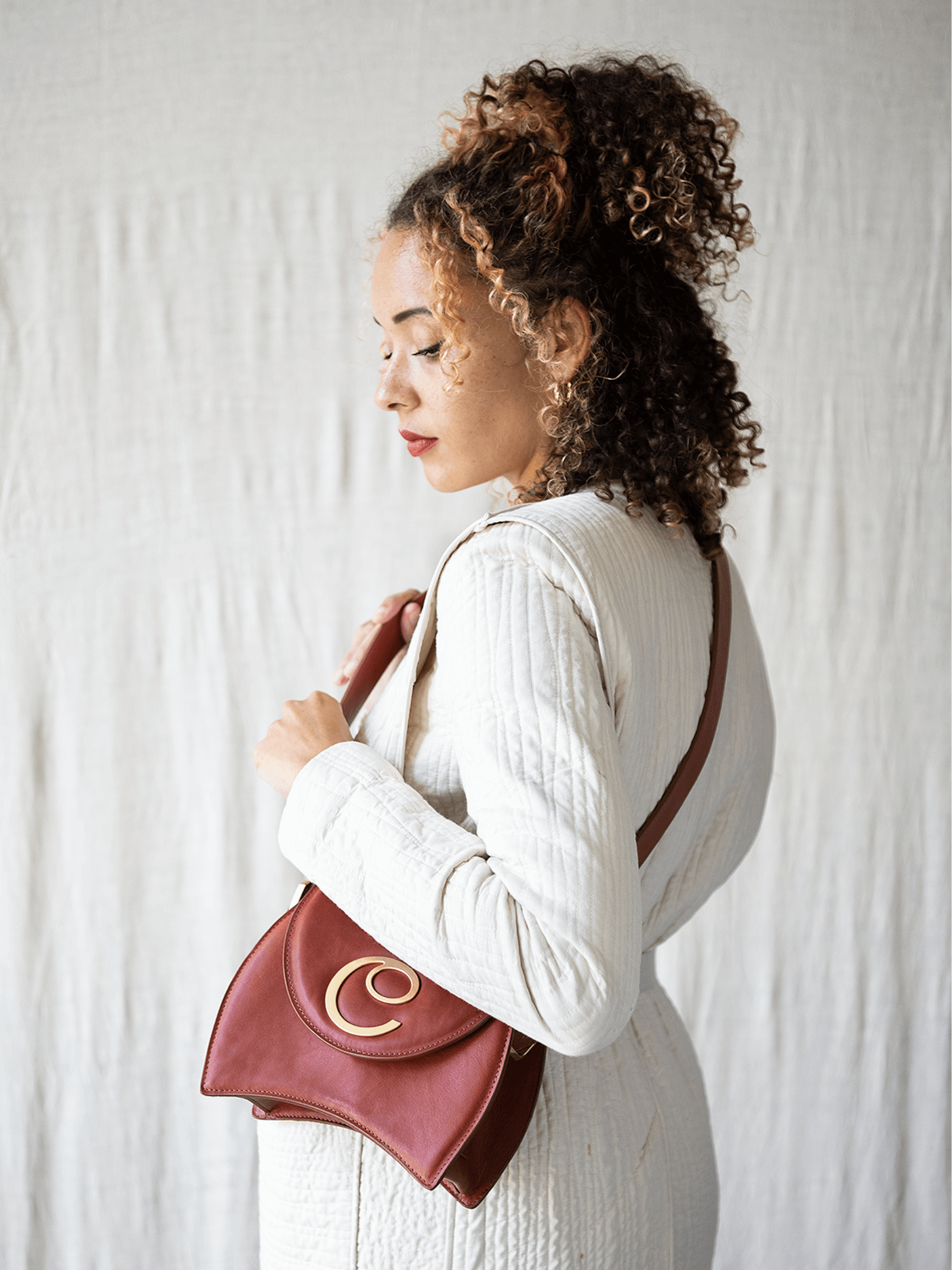 ELEKTRA SMALL CROSSBODY <br> Leather - Tan