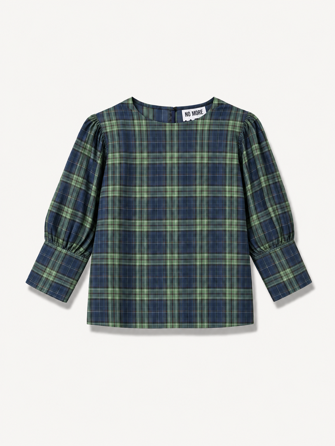 Check Irish Linen Blouse Iwona