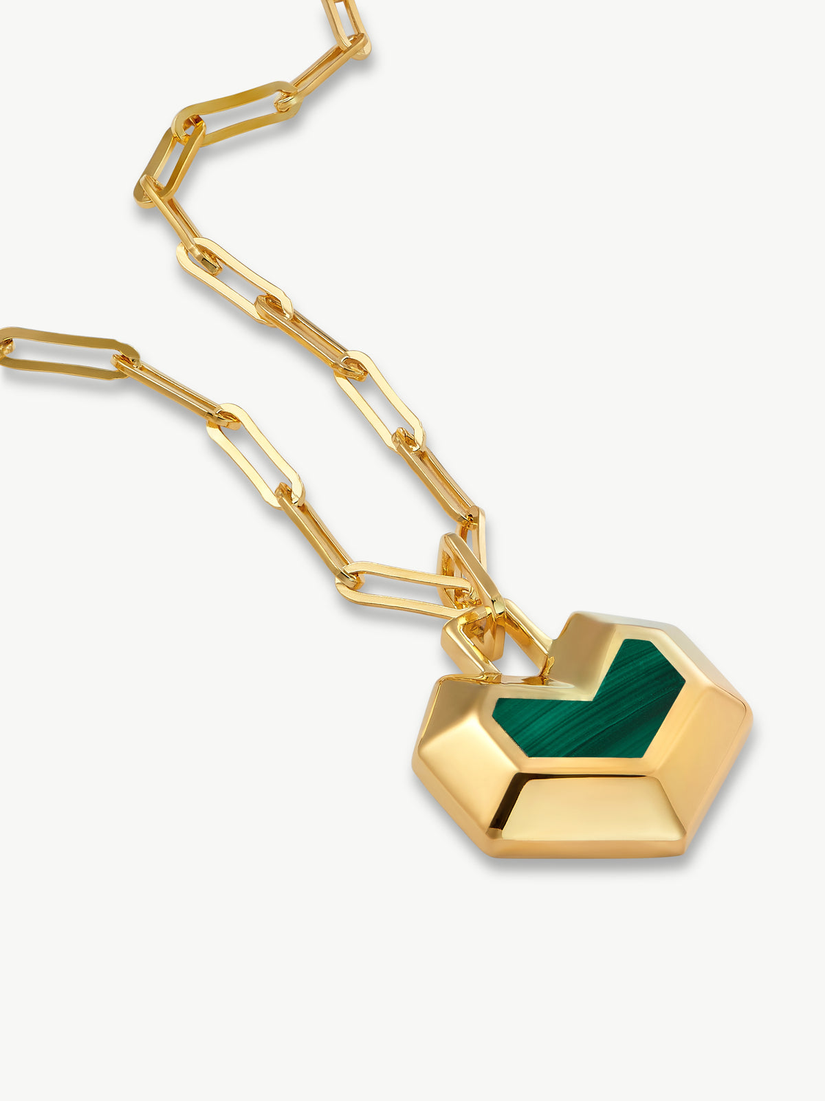 Gold Plated Malachite necklace - Daryl | No More Nobody