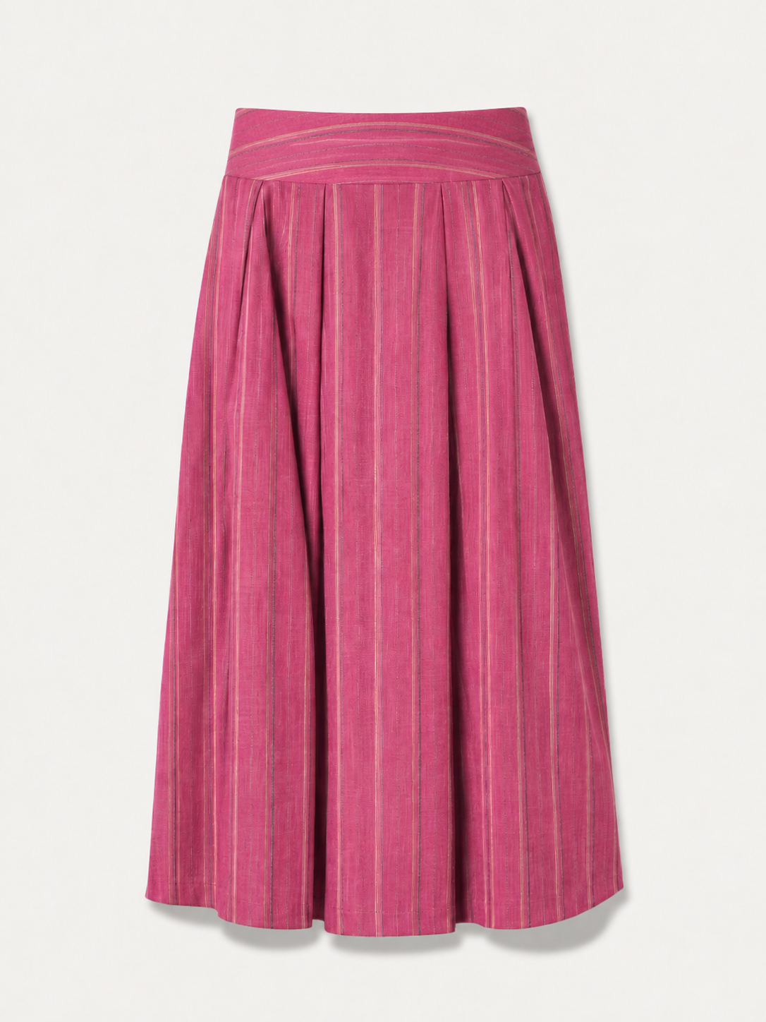 Maxi skirt pockets Organic Linen stripe – Valery